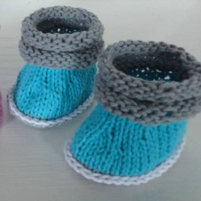 Strickanleitung Puppenschuhe / Booties - 2 verschiedene Ausführungen