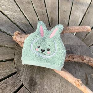 Hasen-Waschlappen Stickdatei 2 ITH 10x10 Waschhandschuh Tierwaschlappen Ostern Frühling Bild 4