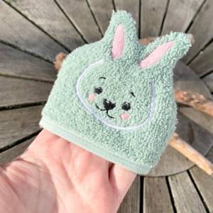 Hasen-Waschlappen Stickdatei 2 ITH 10x10 Waschhandschuh Tierwaschlappen Ostern Frühling Bild 5