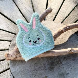 Hasen-Waschlappen Stickdatei 2 ITH 10x10 Waschhandschuh Tierwaschlappen Ostern Frühling Bild 7