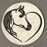 Stickdatei - Pferde Liebe - Pferd - Herz - Tier - 2 Größen Bild 1