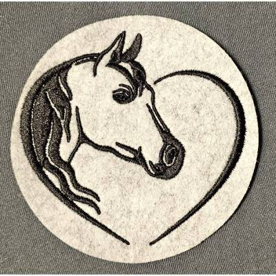 Stickdatei - Pferde Liebe - Pferd - Herz - Tier - 2 Größen