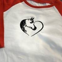 Stickdatei - Pferde Liebe - Pferd - Herz - Tier - 2 Größen Bild 2