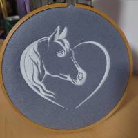 Stickdatei - Pferde Liebe - Pferd - Herz - Tier - 2 Größen Bild 4