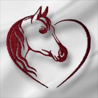 Stickdatei - Pferde Liebe - Pferd - Herz - Tier - 2 Größen Bild 7