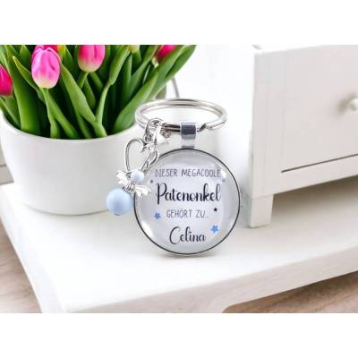 Schlüsselanhänger personalisiert | Dieser megacoole Patenonkel gehört zu