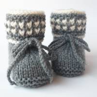 Strickanleitung Babyschuhe Strickschuhe PDF E-Book Stricken Handarbeit Baby perlpatent Bild 1