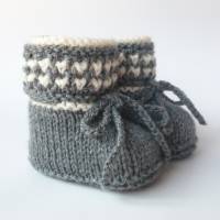 Strickanleitung Babyschuhe Strickschuhe PDF E-Book Stricken Handarbeit Baby perlpatent Bild 3