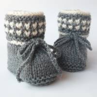 Strickanleitung Babyschuhe Strickschuhe PDF E-Book Stricken Handarbeit Baby perlpatent Bild 4