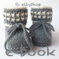 Strickanleitung Babyschuhe Strickschuhe PDF E-Book Stricken Handarbeit Baby perlpatent Bild 5