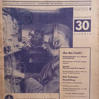 Funkschau - Zeitschrift für Rundfunktechniker Nr. 8 August 1942