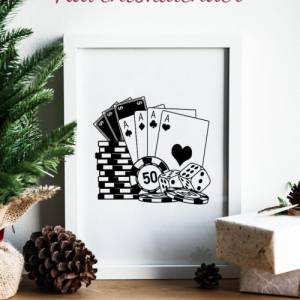 Pokerset Plotterdatei SVG DXF Bild 1