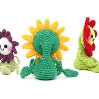 Fröhliche kleine Blume - in drei Varianten - Häkelanleitung Bild 4