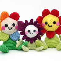 Fröhliche kleine Blume - in drei Varianten - Häkelanleitung Bild 5