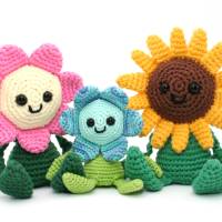 Fröhliche kleine Blume - in drei Varianten - Häkelanleitung Bild 6