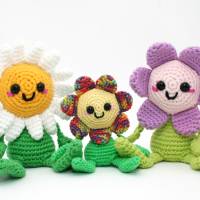 Fröhliche kleine Blume - in drei Varianten - Häkelanleitung Bild 7