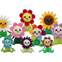 Fröhliche kleine Blume - in drei Varianten - Häkelanleitung Bild 8