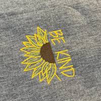 Stickdatei - Be Kind - Sonnenblume - Frühling - Spruch - 2 Größen Bild 3