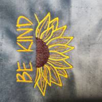 Stickdatei - Be Kind - Sonnenblume - Frühling - Spruch - 2 Größen Bild 5