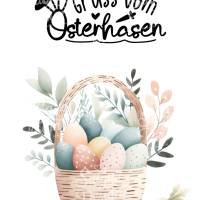 Pastellige Osterkarten mit niedlichen Hasen – Digitales Set zum Ausdrucken Bild 3