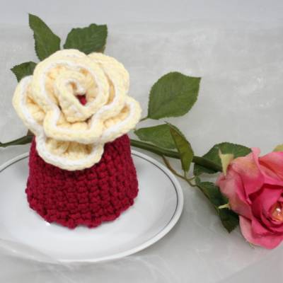 Eierwärmer - Rose - Häkelanleitung