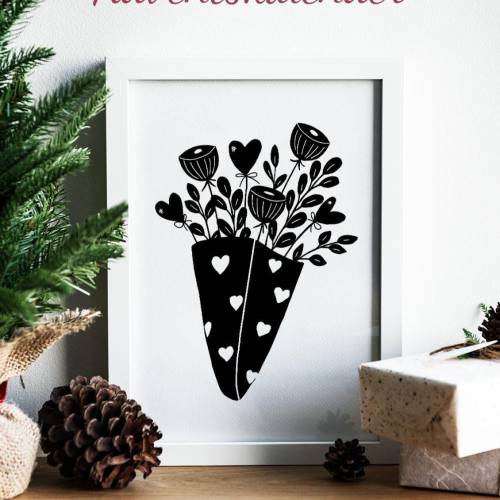 Blumenstrauß Plotterdatei SVG DXF