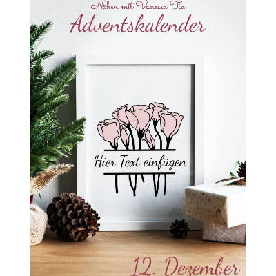 Schriftdekoration Rosen Plotterdatei SVG DXF