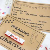 Einladung Geburtstag Kinder, Kindergeburtstag, Geburtstagseinladung, digitale Einladung, Dinosaurier Druckvorlage Bild 3