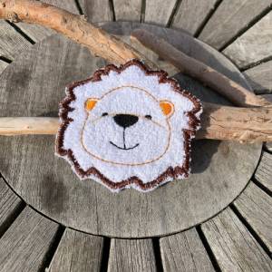 Abschminkpad Löwe Stickdatei ITH 10x10 cm Waschpad Pad Bild 1