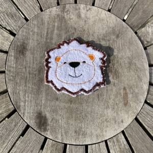 Abschminkpad Löwe Stickdatei ITH 10x10 cm Waschpad Pad Bild 6