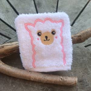Lama-Waschlappen Stickdatei  ITH 10x10 Waschhandschuh Lamafans Bild 3