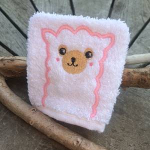 Lama-Waschlappen Stickdatei  ITH 10x10 Waschhandschuh Lamafans Bild 4
