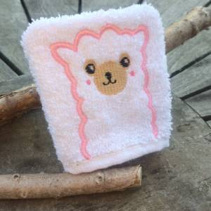 Lama-Waschlappen Stickdatei  ITH 10x10 Waschhandschuh Lamafans Bild 5
