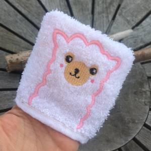 Lama-Waschlappen Stickdatei  ITH 10x10 Waschhandschuh Lamafans Bild 7
