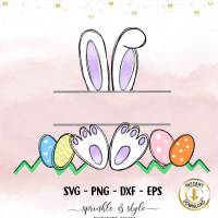 Digistamp Hase Ostern, Clipart Hase, Plotterdatei Ostern, Cricut, Osterhase, PNG Frühling, Digi stamp, Digitale Dat Bild 1