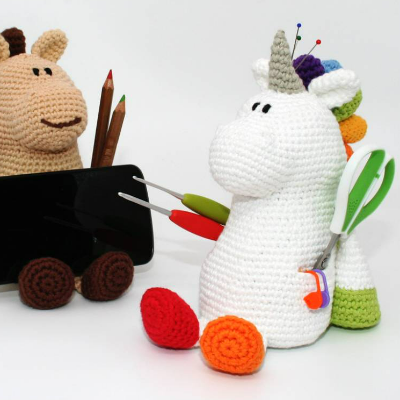 Handyhalter - Einhorn, Pferd - Häkelanleitung