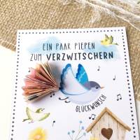 Druckvorlage Geldgeschenk - Glückwunschkarte - zum Geburtstag - Happy Birthday - Mitbringsel - Piepen Bild 6