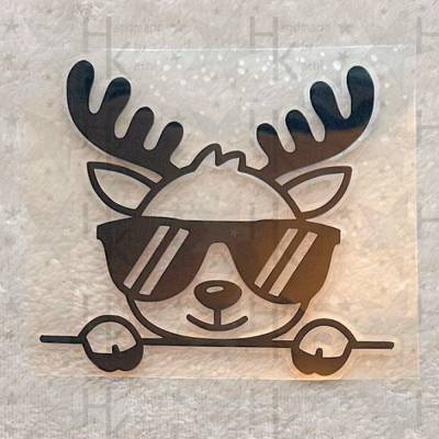 Bügelbild - Cooles Rentier | Brille | Weihnachten | XMAS - viele mögliche Farben