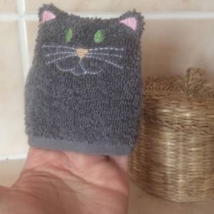 Katzen-Waschlappen Stickdatei  ITH 10x10 Waschhandschuh Tiere Bild 2