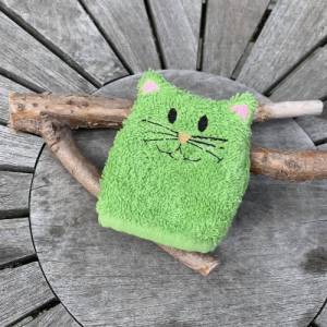 Katzen-Waschlappen Stickdatei  ITH 10x10 Waschhandschuh Tiere Bild 3