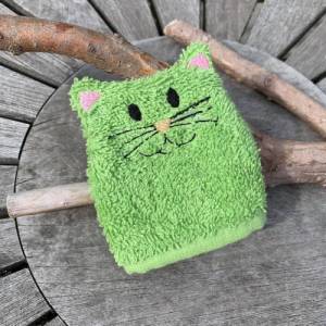Katzen-Waschlappen Stickdatei  ITH 10x10 Waschhandschuh Tiere Bild 4