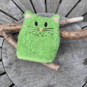 Katzen-Waschlappen Stickdatei  ITH 10x10 Waschhandschuh Tiere Bild 6