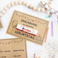 Einladung Geburtstag Kinder, Kindergeburtstag, Geburtstagseinladung digitale Einladung, Einladungskarten Druckvorlage Bild 1