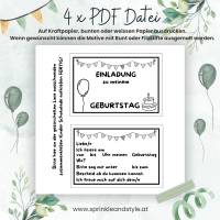 Einladung Geburtstag Kinder, Kindergeburtstag, Geburtstagseinladung digitale Einladung, Einladungskarten Druckvorlage Bild 4