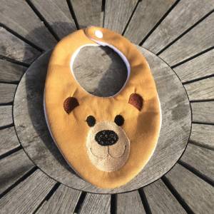 Kinder-Halstuch Stickdatei ITH 16x26 Tuch Herbst Schal Katze Bär Baby Bild 3