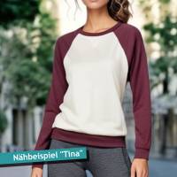 PDF Schnittmuster mit Ebenen Raglanpullover Tina, Gr. 32-54 | eBook, Damen Pullover, Raglanärmel, Schnitt, farbige Nähan Bild 6