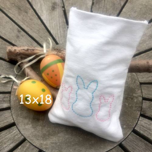 Osterbeutel Stickdatei  ITH 13x18 Ostern Ostertasche Osterkorb Osterhase