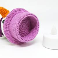 Schneemann - Teelichthalter - Häkelanleitung Bild 2