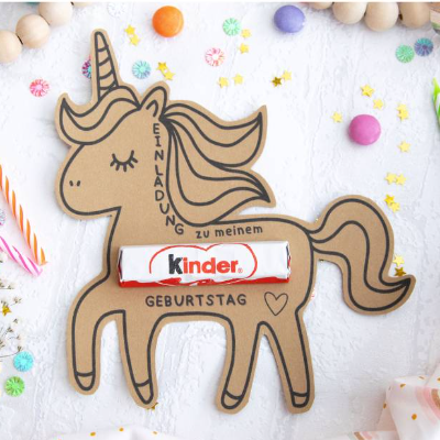 Einladung Geburtstag Kinder, Kindergeburtstag, Geburtstagseinladung, digitale Einladung, Einhorn Einladung Druckvorlage