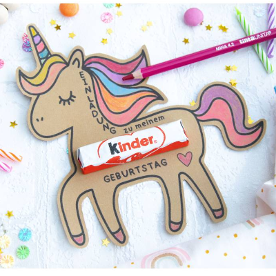 Einladung Geburtstag Kinder, Kindergeburtstag, Geburtstagseinladung, digitale Einladung, Einhorn Einladung Druckvorlage